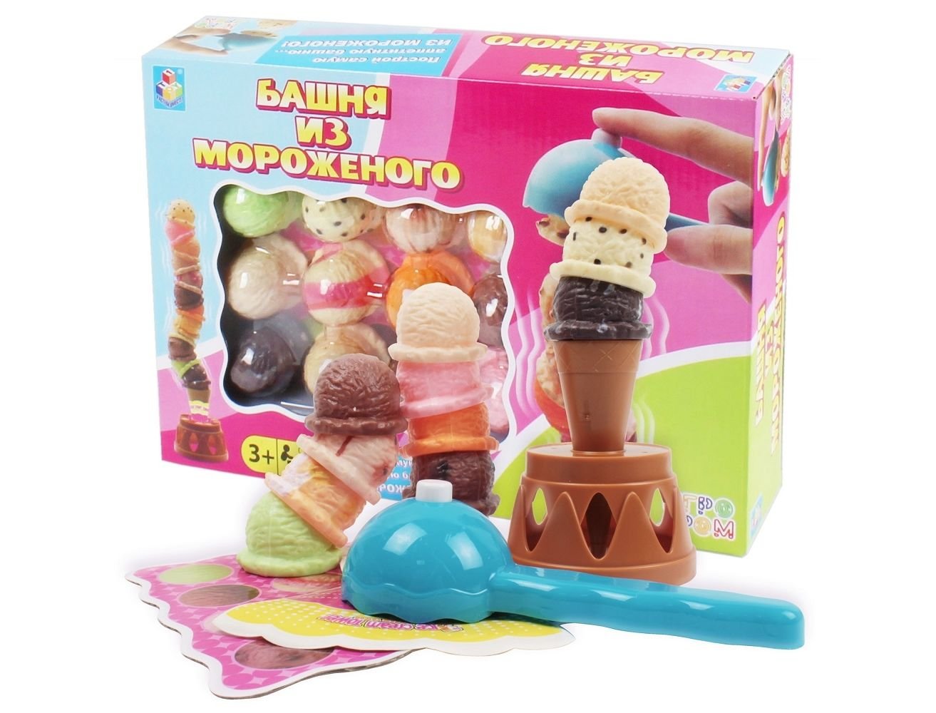 Настольная игра 1toy игродром башня из мороженого, т13549 Т13549 купить по  низкой цене в интернет-магазине МаМаМа.РФ